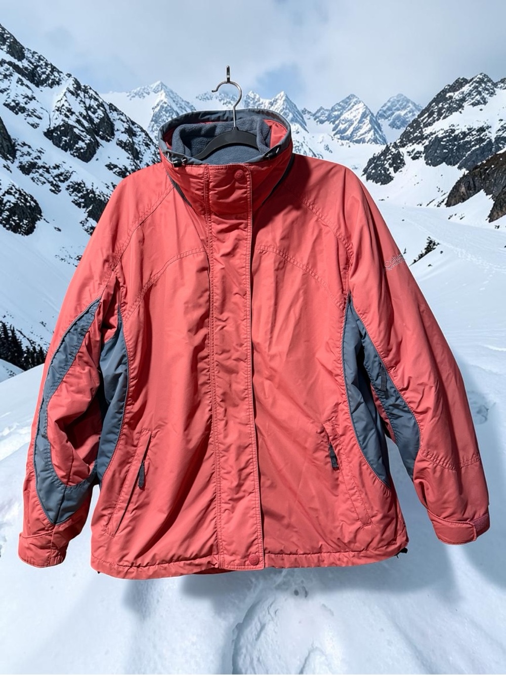 Columbia Bugaboo 3-in-1 Vintage Coral & Grey Ski Jacket